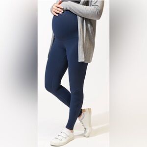 T4T Threads 4 Thought Diaz Moto Full Length OTB Maternity Legging Navy Size XL